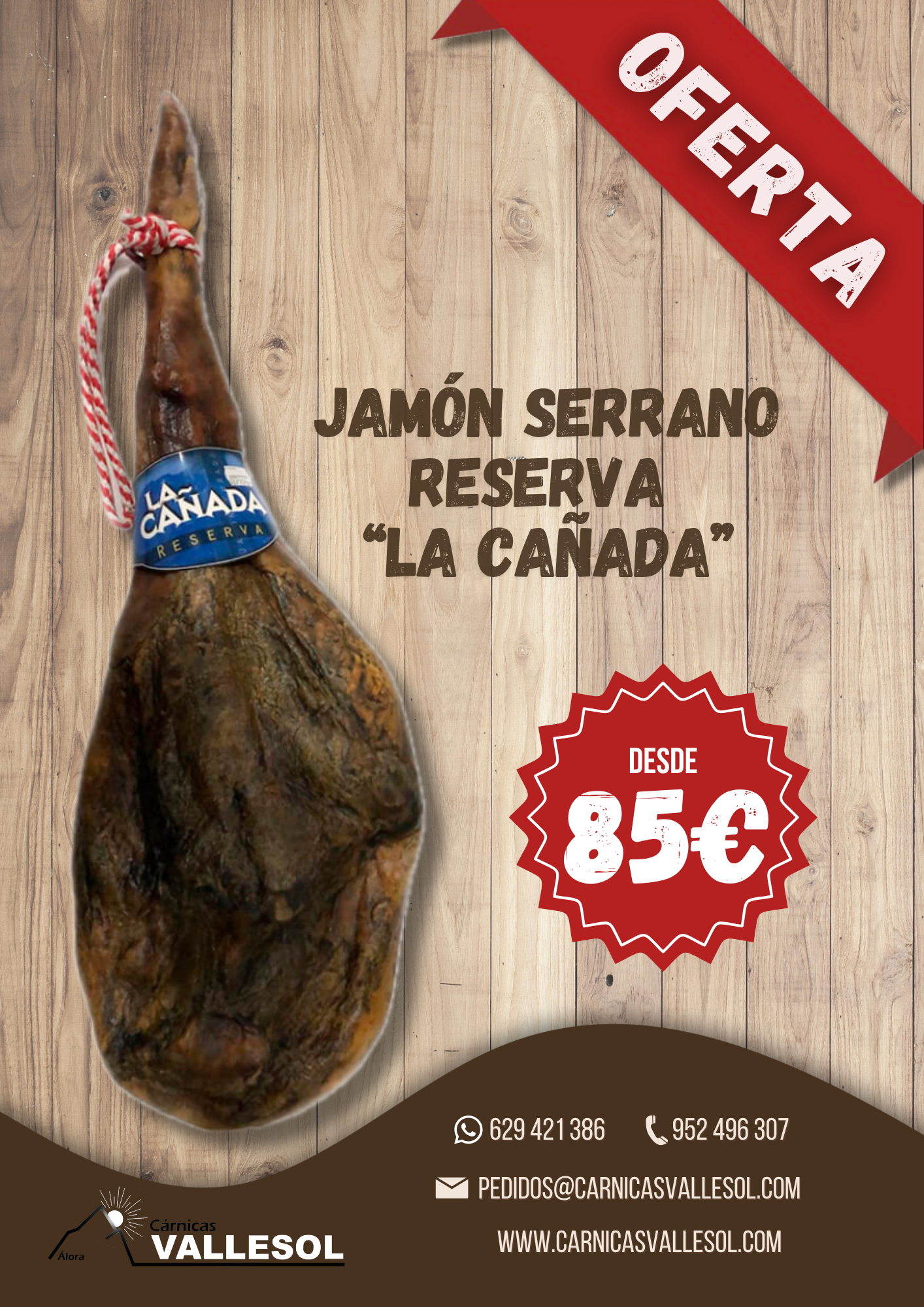 JAMÓN SERRANO RESERVA «LA CAÑADA!