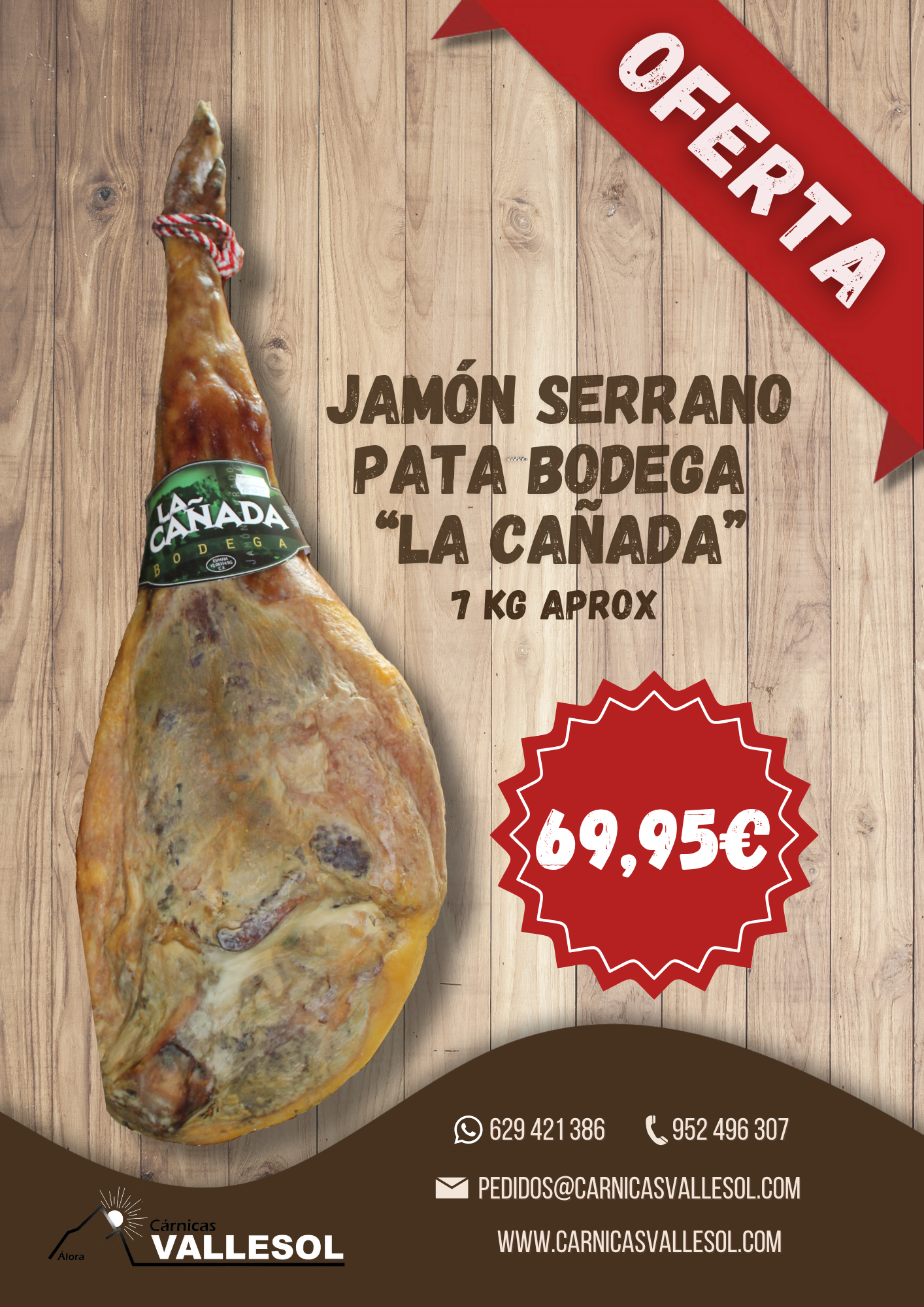 JAMÓN SERRANO PATA BODEGA «LA CAÑADA»