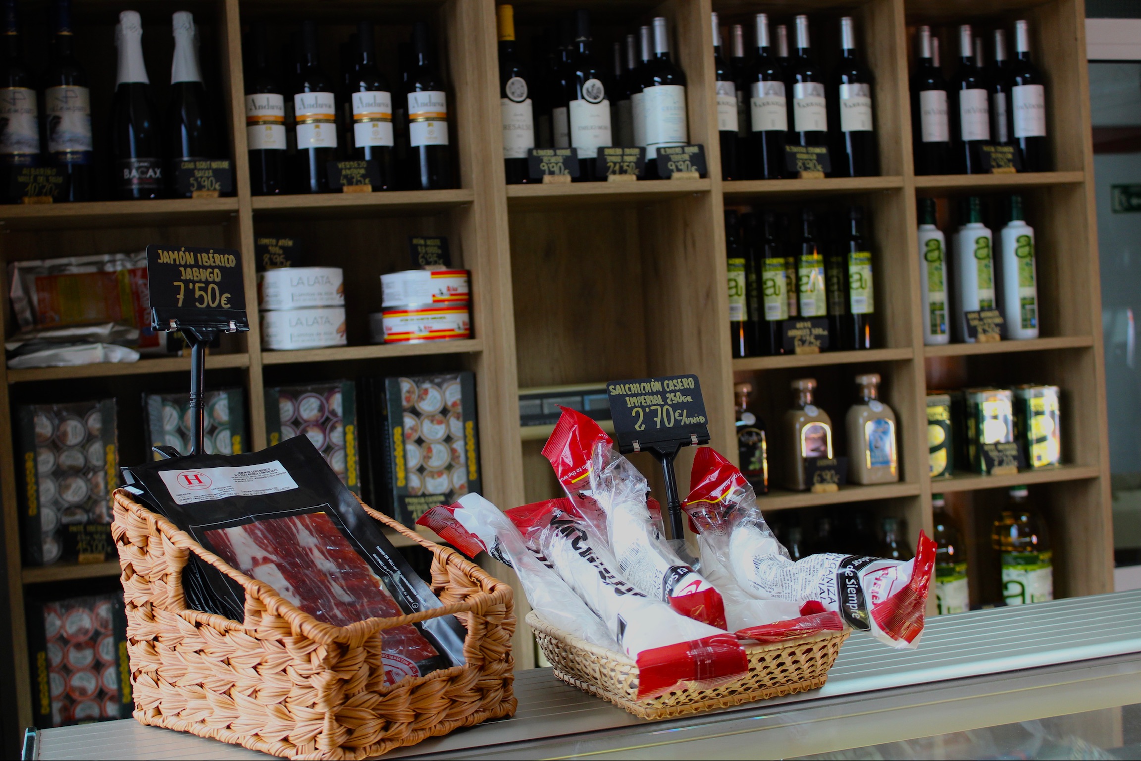 Productos en exposición